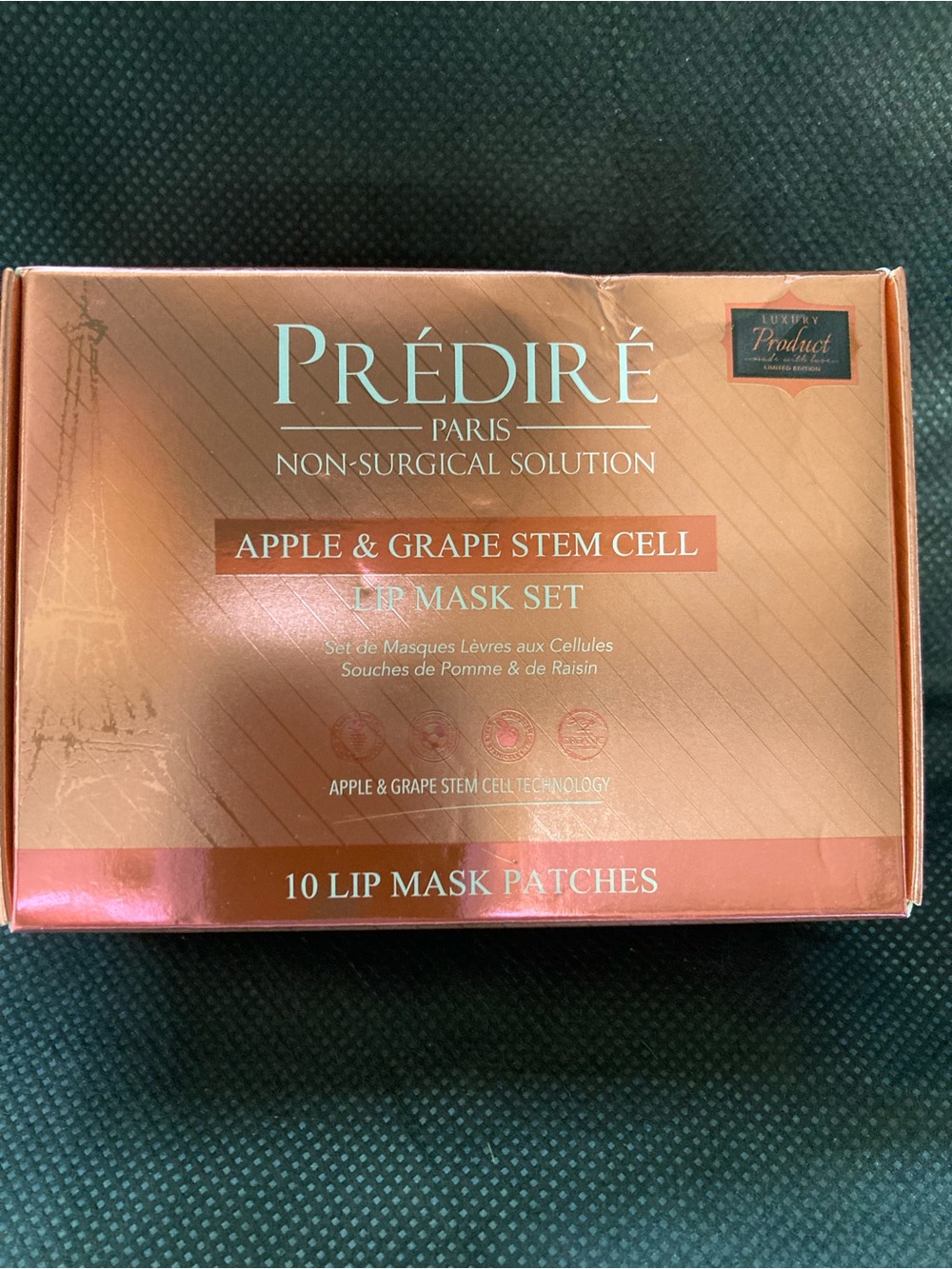 PRÉDIRÉ Apple & Grape Stem Cell Lip Mask Set - Rose Gold